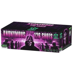Anonymous by Encrypted Fireworks Anonymous 126 shot compound cake firework Scotland delivery