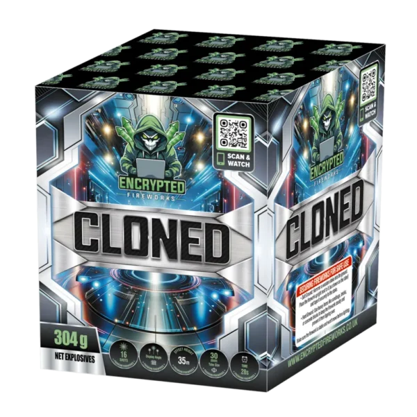 Cloned 16 shot F2 barrage firework spider burst effects Scotland delivery