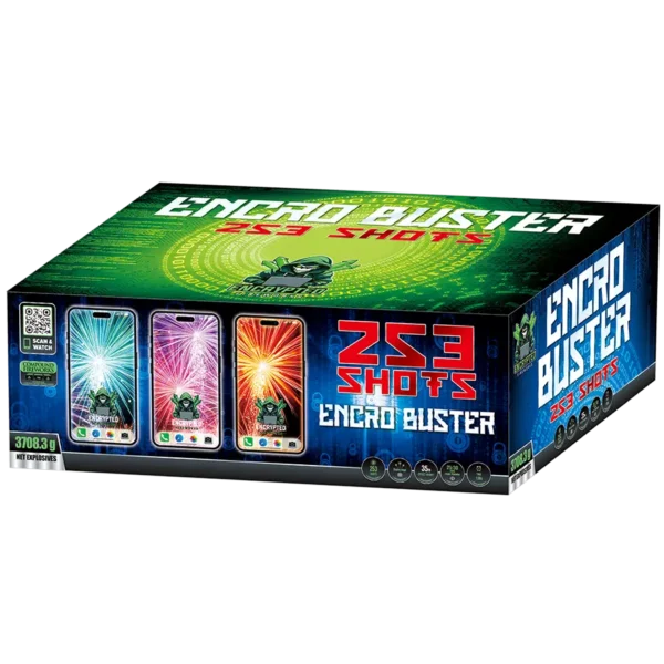 Encro Buster 253 shot compound cake firework Scotland delivery