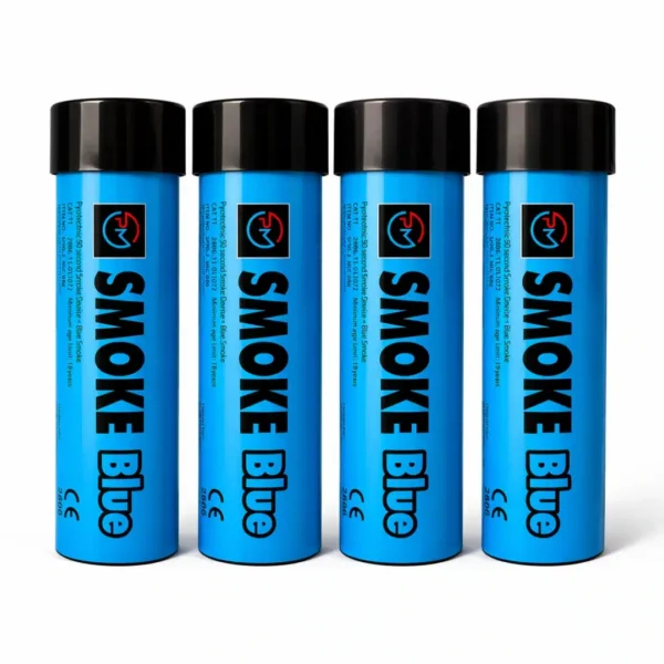Blue-Smoke-Flare-4-Pack.webp Blue Smoke Flare 90 Seconds – Wire Pull Colour Smoke Bomb
