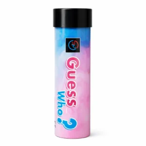 pink gender reveal smoke flare