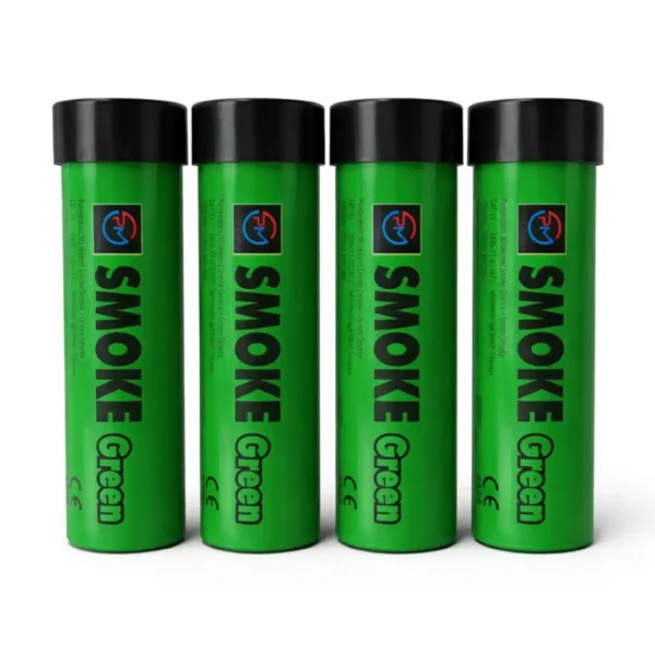 Green-Smoke-Flare-4-Pack.webp Green Smoke Flare 90 Seconds – Wire Pull High Density Smoke Bomb