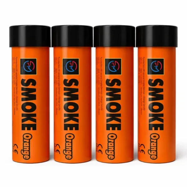 Orange-Smoke-Flare-4-Pack.webp Orange Smoke Flare 90 Seconds – Wire Pull High Visibility Smoke Bomb
