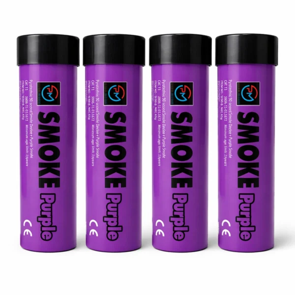 Purple Smoke Flare 90 Seconds – Wire Pull Colour Smoke Bomb
