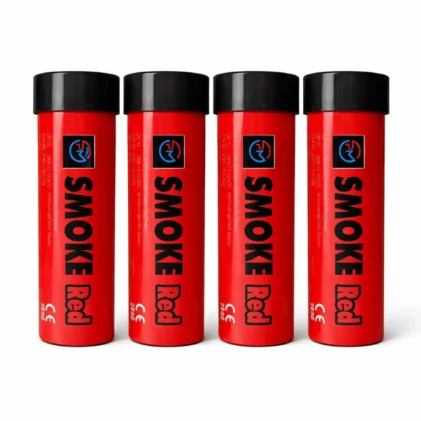 Red-Smoke-Flare-4-Pack.webp Red Smoke Flare 90 Seconds – Wire Pull High Impact Smoke Bomb