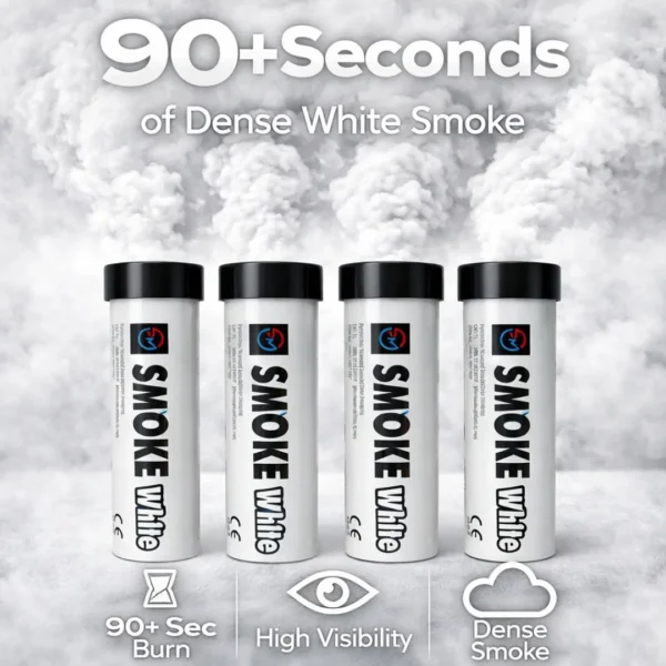 White Smoke Flare 90 Seconds – Wire Pull Clean Effect Smoke Bomb